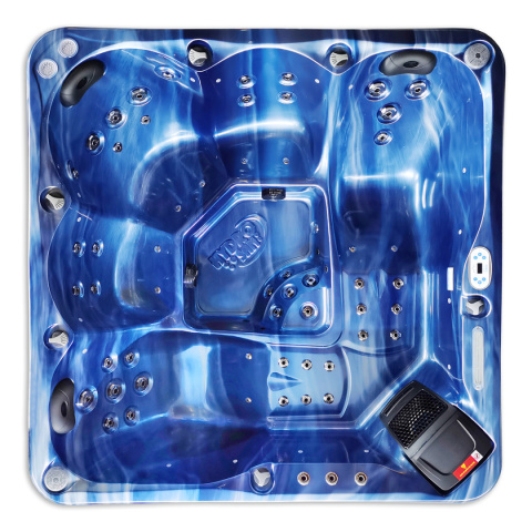 JACUZZI OGRODOWE WANNA SPA750 NIEBIESKA FALA OBUDOWA KAWA 200x200